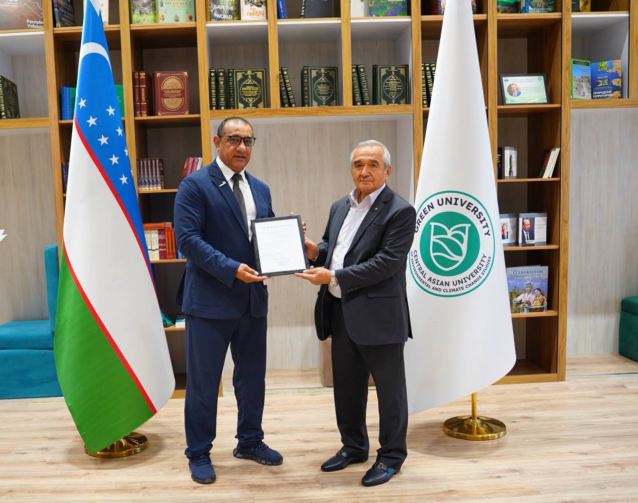 reen University Presents a Letter of Appreciation to Yusufkhan Maksumov